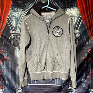 Nike UNC Hoodie Womens M Gray Retro Sweatshirt North Carolina Tar Heels College